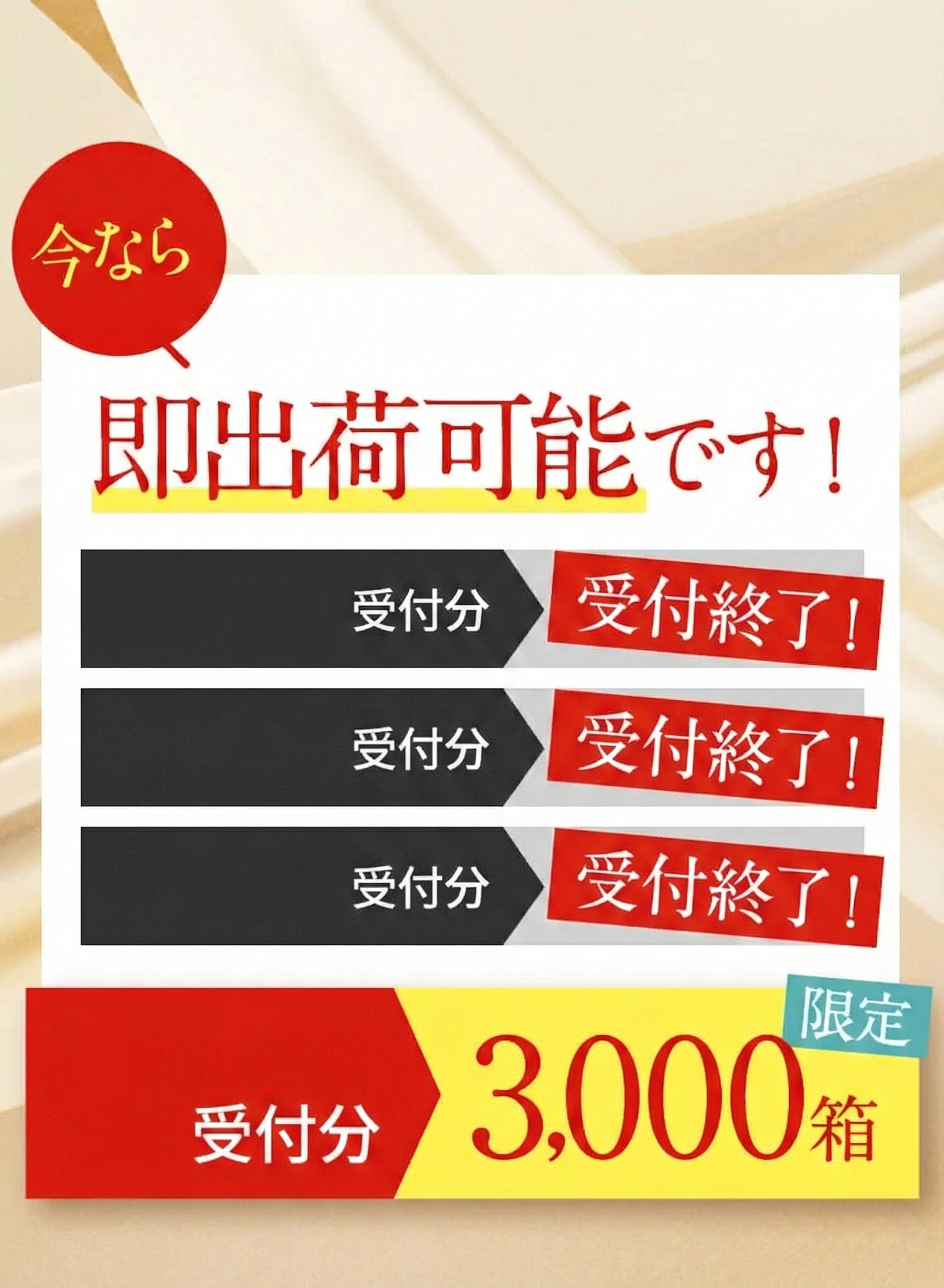 今なら即出荷可能です！